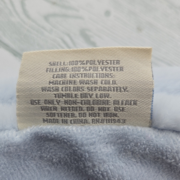 Mon Lapin Plush Light Blue Bunny Security Blanket Super Soft Oversized - Picture 10 of 10